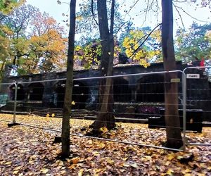 Porządkowanie terenu wokół wieży Quistorpa