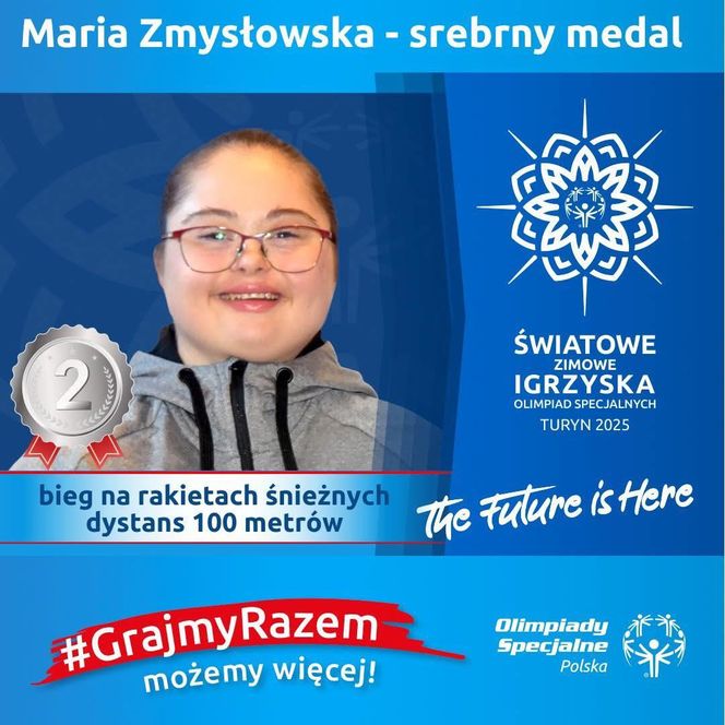 Uczennica Zespołu Szkół Specjalnych w Lesznie zdobyła srebro na Światowych Zimowych Igrzyskach Olimpiad Specjalnych we Włoszech!