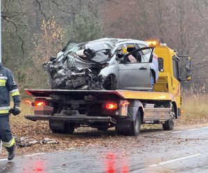 Po uderzeniu w drzewo, z auta wypadł silnik. Kierowca nie miał szans