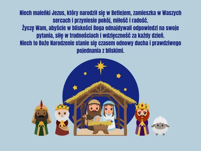 Religijne kartki z życzeniami na Boże Narodzenie