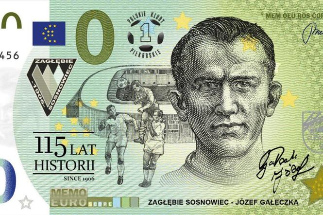 Kolekcjonerski banknot MEMOEURO Zagłębia Sosnowiec 