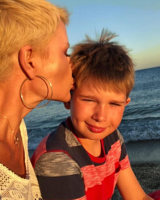 Joanna Racewicz i syn