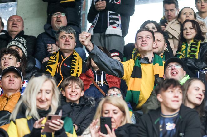 Kibice na meczu GKS Katowice - Lech Poznań
