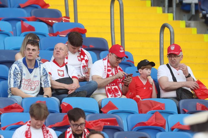 Kibice na meczu Polska - Mołdawia