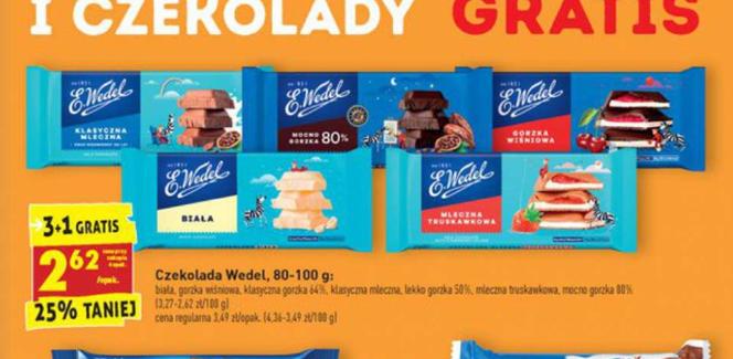 Czekolada Wedel 2,62 zł