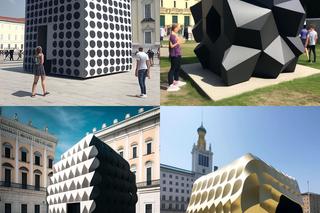 Propozycja instalacji podejmującej temat hałasu w mieście wygenerowana przez AI 