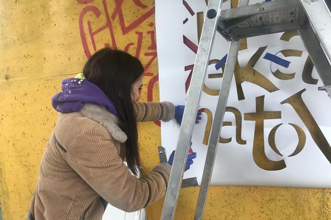 W słupskim szpitalu powstał mural promujący szczepienia