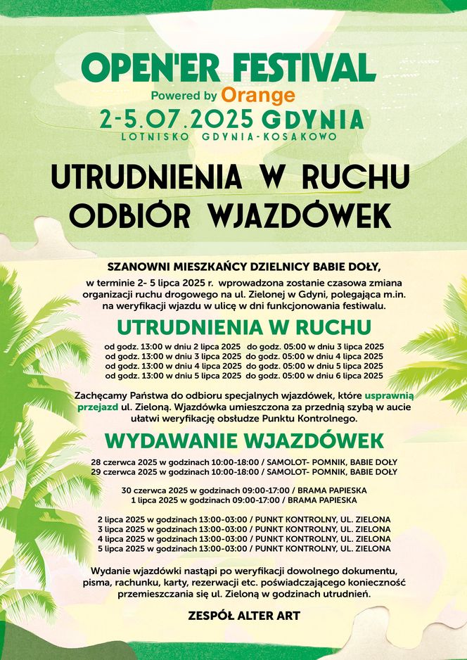Open'er Festival 2025. Najważniejsze informacje dla festiwalowiczów