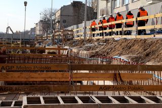 Budowa stacji metro Janusza na Woli w 2018 roku
