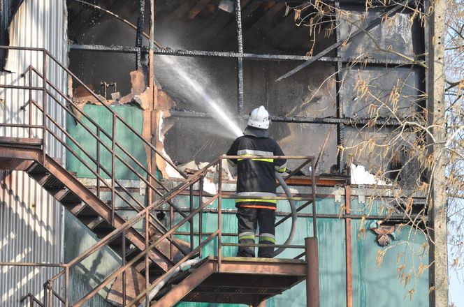 Pożar hotelu socjalnego w Kamieniu Pomorskim