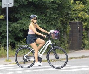 Agnieszka Kaczorowska i Marcin Rogacewicz wybrali się na rowery 