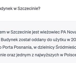 Chat GPT o Szczecinie 