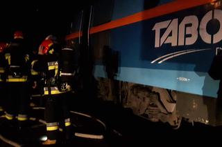 Nocny pożar lokomotywy w powiecie bydgoskim [ZDJĘCIA]