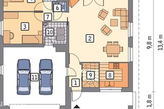 Domy z garażem dwustanowiskowym 