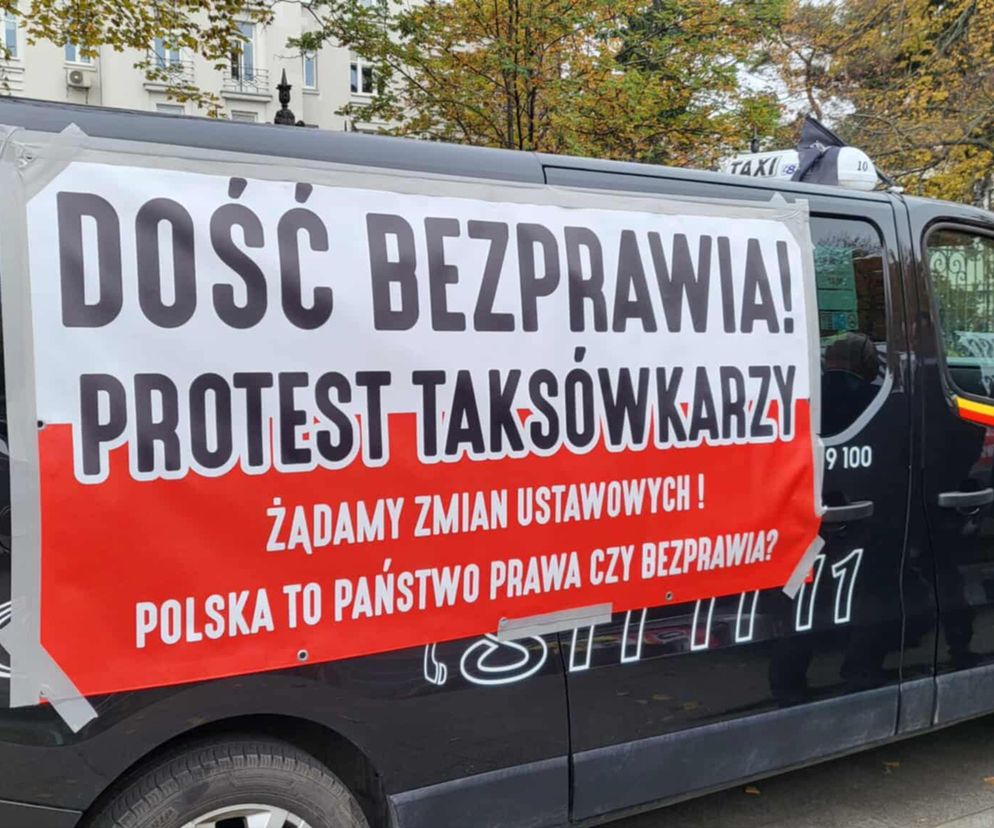 Protest taksówkarzy w Warszawie. Napisali petycję do ministra sprawiedliwości