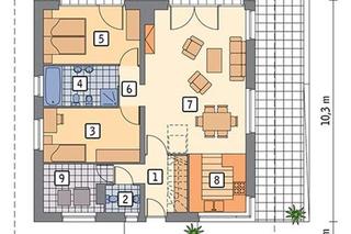 Projekt domu C444g Czterolistna koniczyna wariant VII - wizualizacje, plany, rysunek