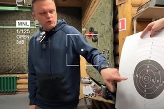 Szymon Hołownia z żoną na strzelnicy