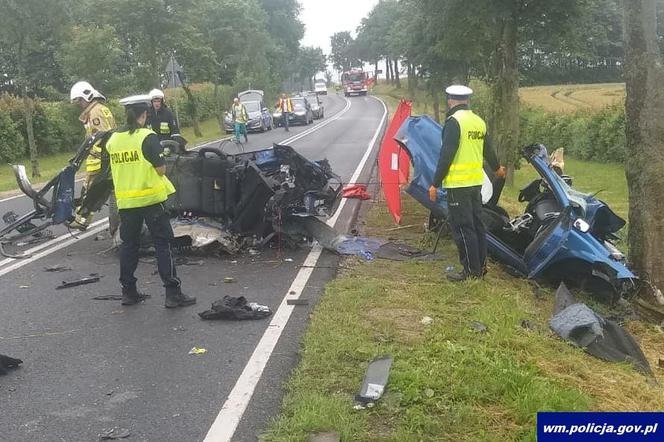 Tragiczny wypadek na trasie Giżycko - Węgorzewo