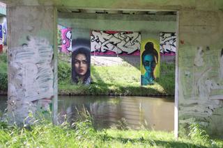 Zjawiskowe murale na filarach mostu przy Bystrzycy w Lublinie