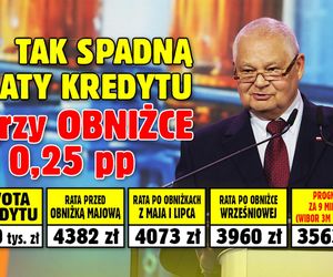 Tak spadną raty kredytu przy obniżce o 0,25 proc