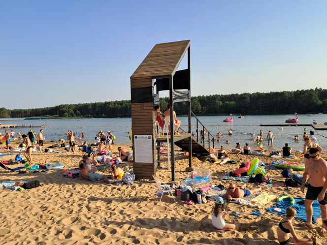 Plażowicze nad Lubianką