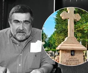 To już rok od śmierci Rewińskiego. Detal na imponującym nagrobku zwraca uwagę