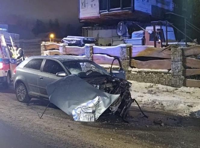 Pijany wjechał w ogrodzenie, na pomoc wezwał pijanego kolegę