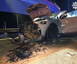 Dantejskie sceny na DK1. W kraksie brało udział 9 pojazdów. Zaczęło się od kierowcy bmw