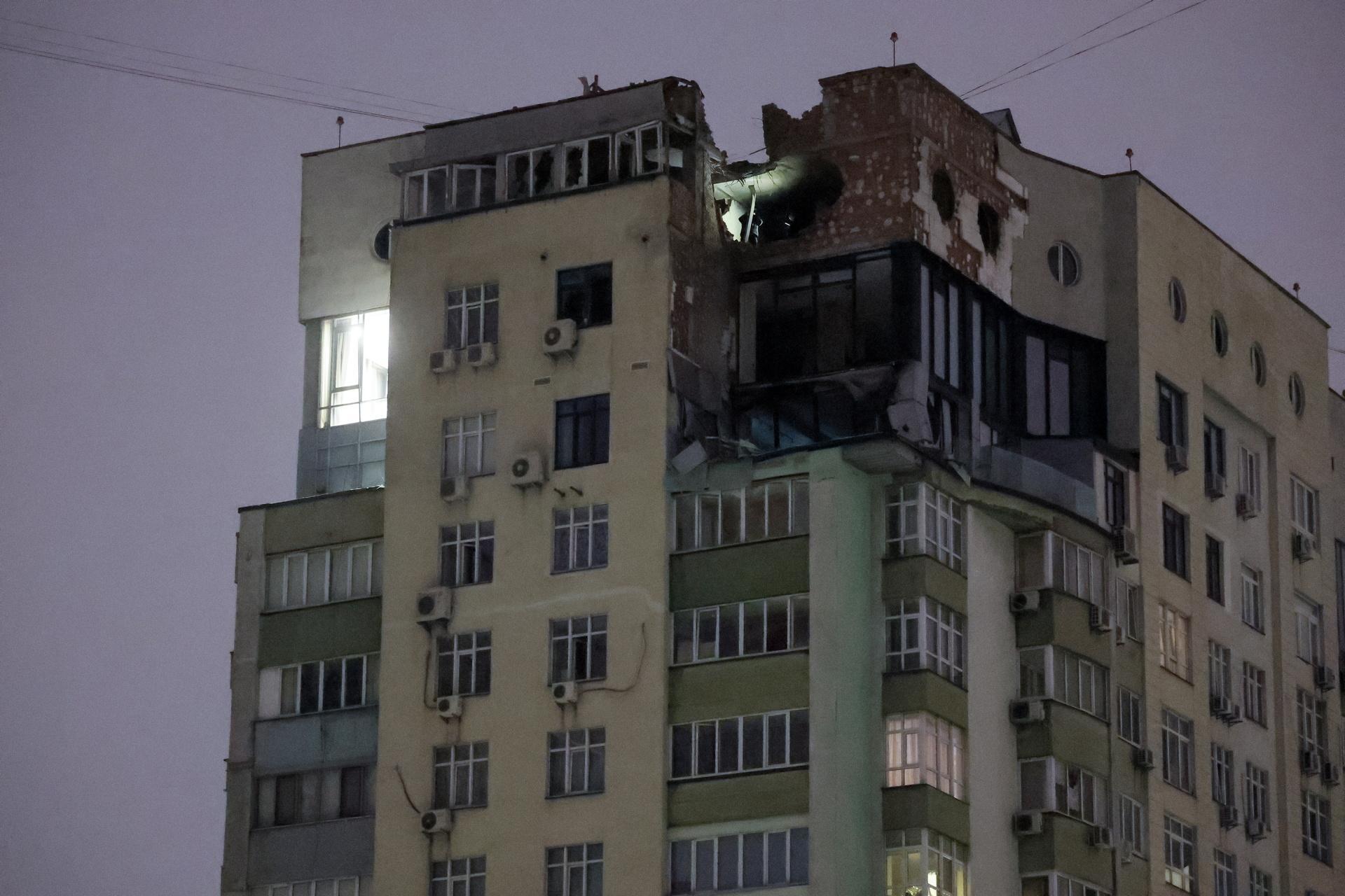 Atak dronów Shahed na Kijów