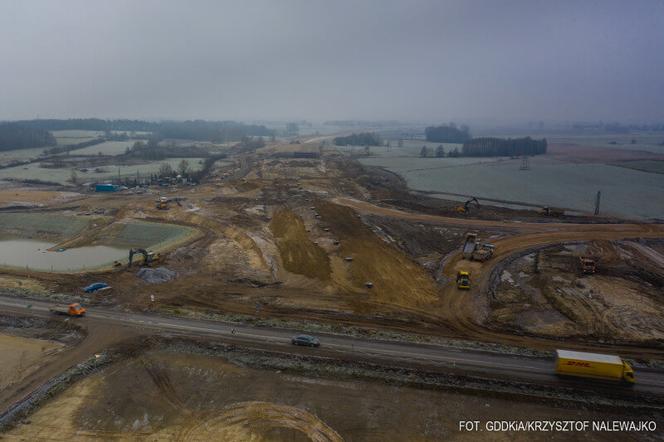 Budowa S7 na trasie Napierki - Płońsk. Zobacz postępy prac [GALERIA]
