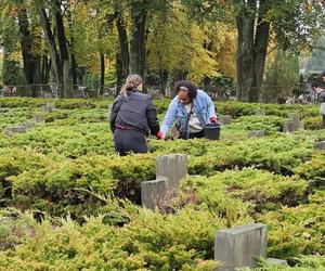 Żołnierze US Army sprzątają groby polskich żołnierzy 