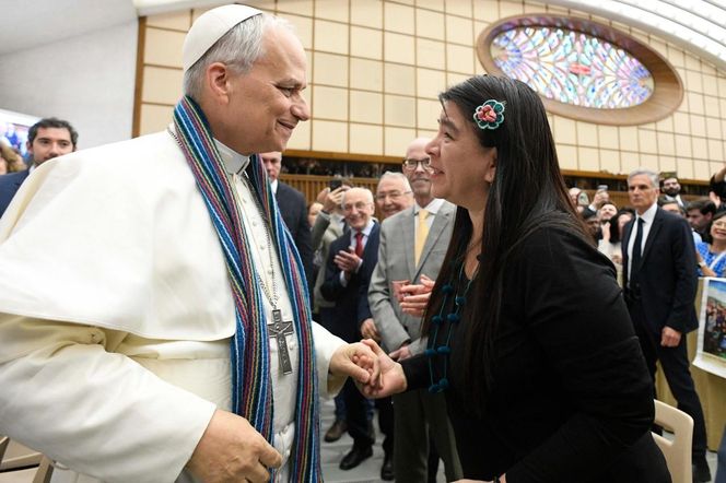 Papież Leon XIV na spotkaniu z dziennikarzami 