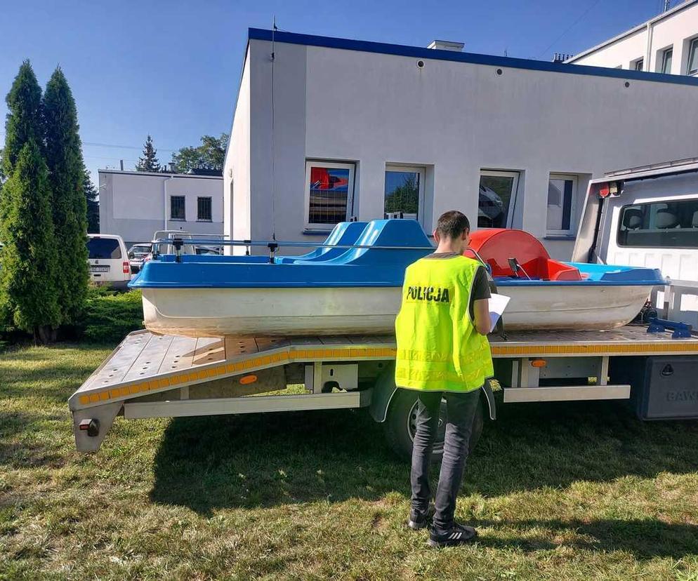 Policja z Bełchatowa odzyskała skradziony rower wodny. Złodziej musiał się sporo natrudzić