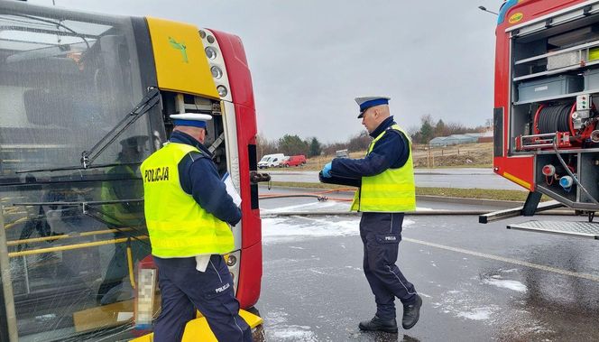 Zamojskie służby w inscenizacji wypadku