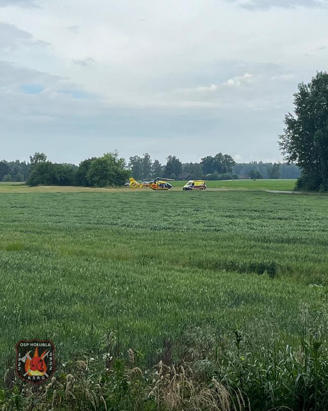 Wypadek w Hołubli w powiecie siedleckim