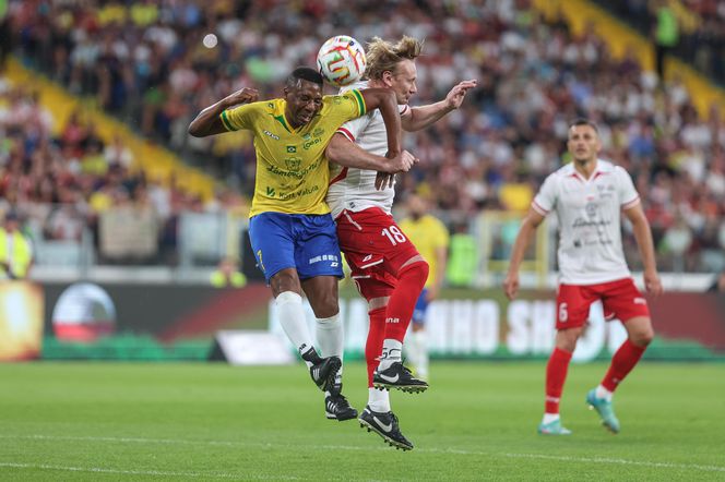 Ronaldinho na Stadionie Śląskim w meczu gwiazd Polska - Brazylia