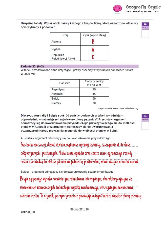 Matura 2025 geografia rozszerzona - wszystkie odpowiedzi 