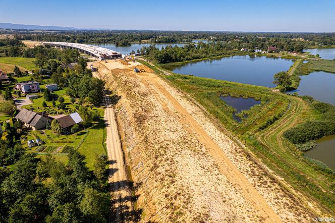 Plac budowy S1 Oświęcim - Dankowice w sierpniu 2024