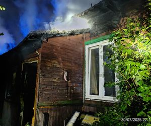 Pożar budynku na os. Bugaj w Starachowicach