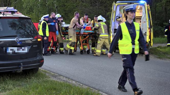 Dramatyczny wypadek motocyklisty z rowerzystką