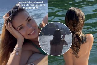 Sandra Kubicka zapomniała bikini. Zrzuciła, co miała na sobie i bez ubrań wskoczyła do jeziora!