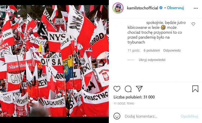 Straszna wizja u Kamila Stocha