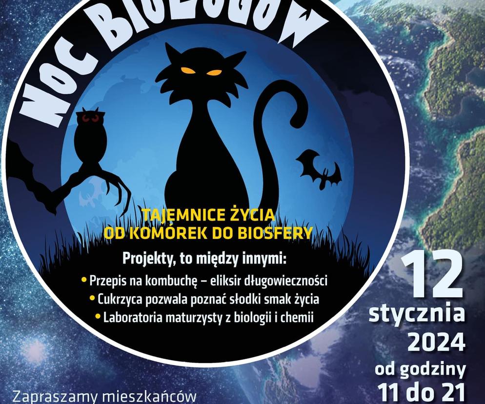 Noc Biologów na KUL - plakat wydarzenia