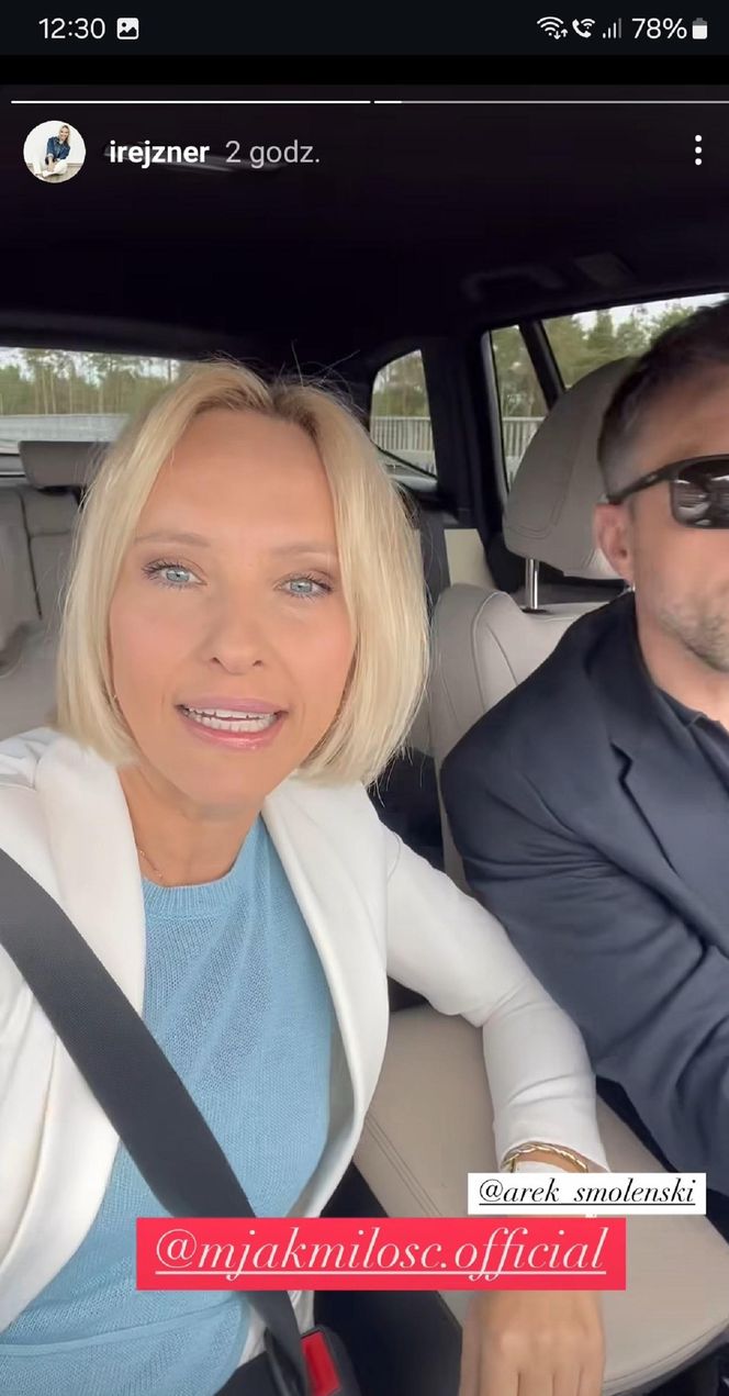 	M jak miłość nowy sezon. Dorota (Iwona Rejzner), Bartek (Arkadiusz Smoleński) na planie