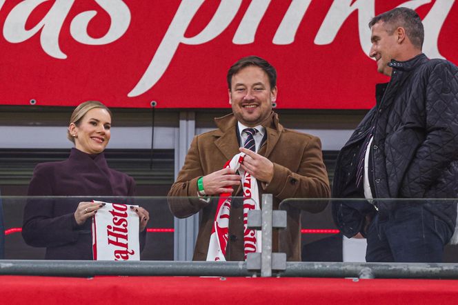 Marta Nawrocka na meczu Polska - Holandia