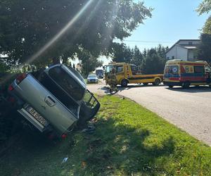 Wypadek w Siedliskach. Zderzenie osobówki i autolawety!