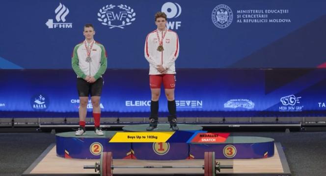 Mistrzostwa Europy U15 w Podnoszeniu Ciężarów w Mołdawii. Igor Garbowski z Piekar Śląskich z dwoma medalami