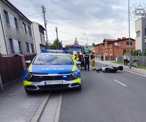 Groźny wypadek w Kaletach. Motocyklista trafił do szpitala