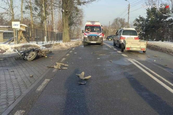 Tragedia w Czerwionce-Leszczynach. Nie żyje kierowca motoroweru