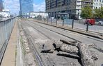 Tramwajowy remont pl. Zawiszy w Warszawie